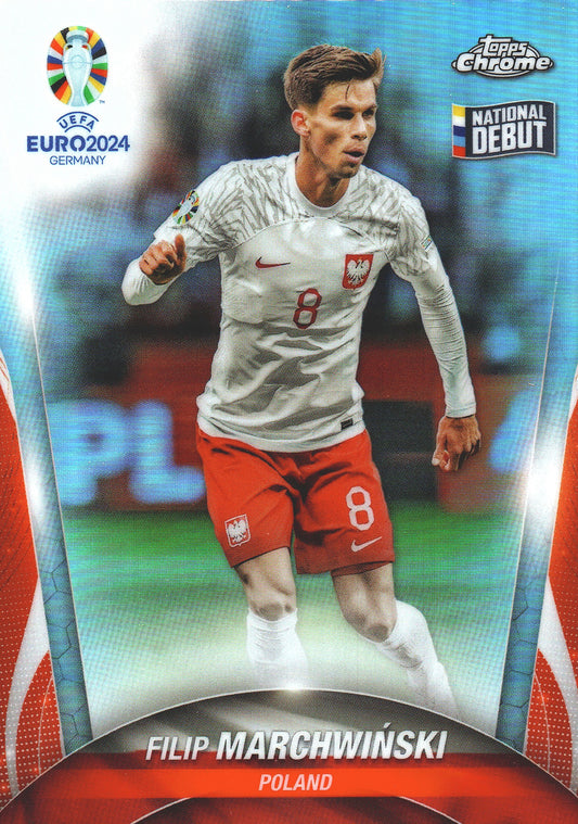 2024 Topps Chrome EURO Refractor Filip Marchwiński ND #48 Pologne