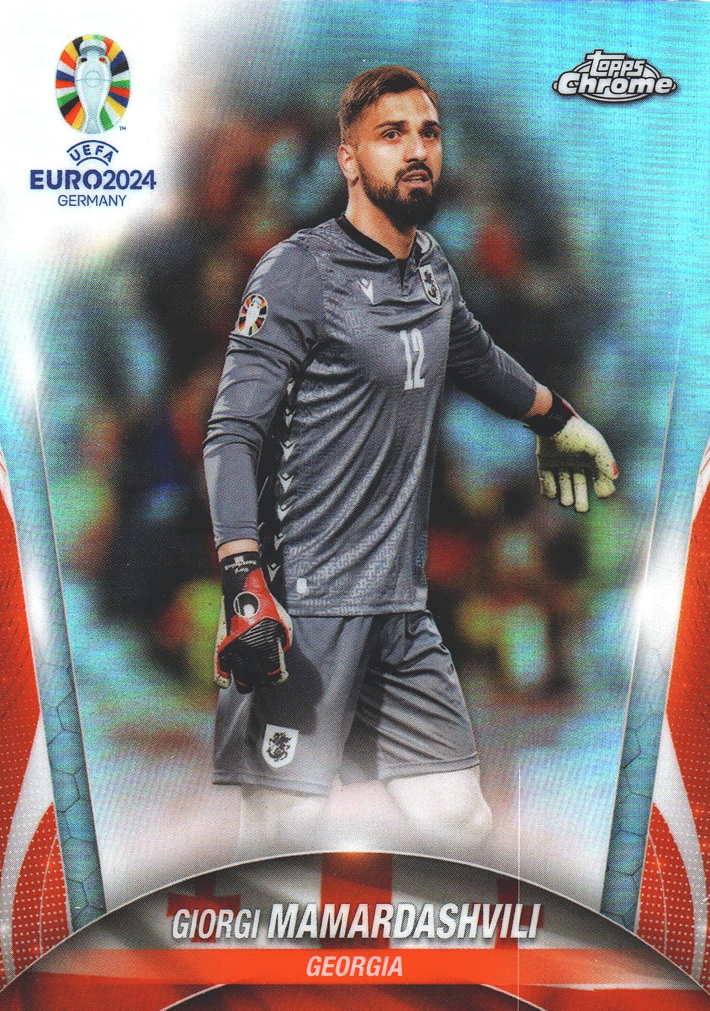 2024 Topps Chrome EURO Refractor Giorgi Mamardashvili #53 Géorgie