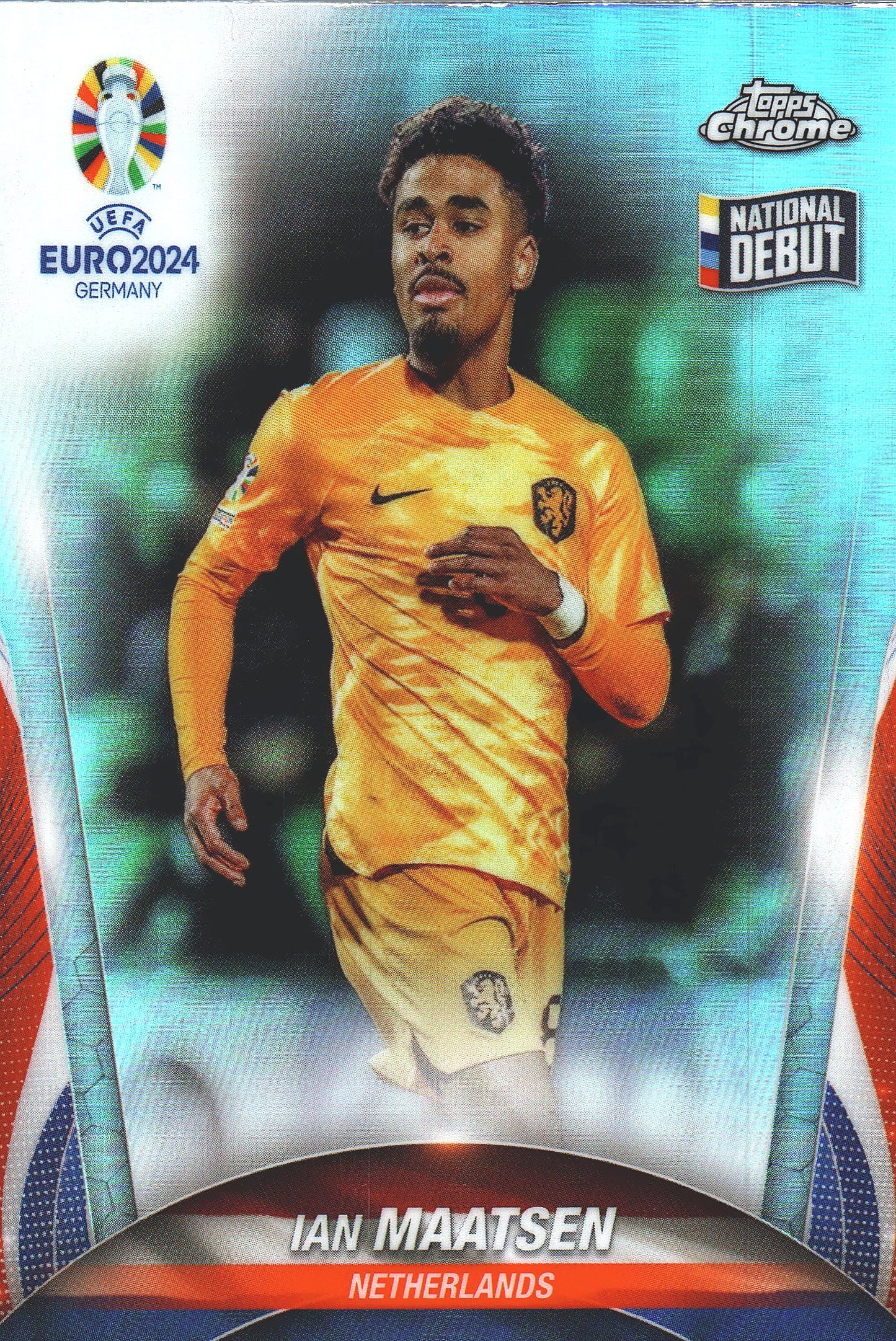 2024 Topps Chrome EURO Refractor Ian Maatsen RC #63 Pays-Bas
