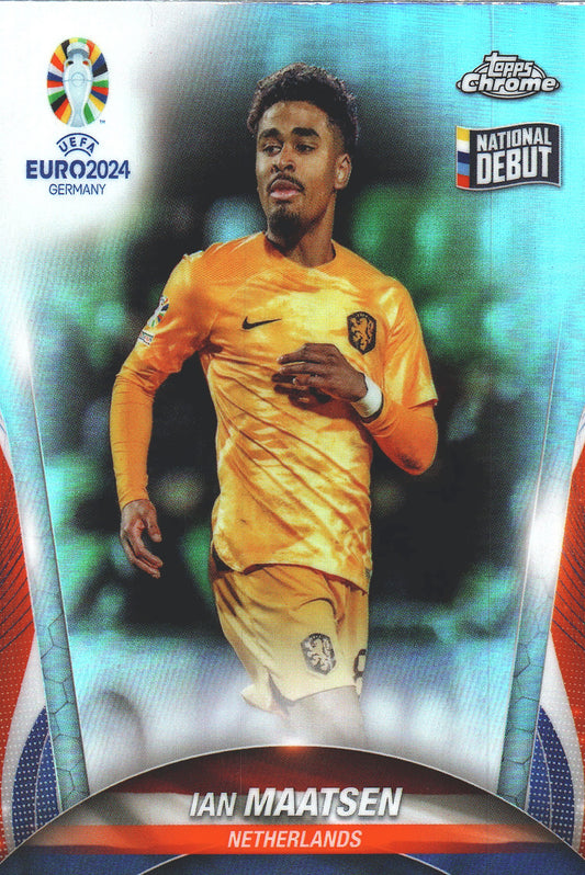 2024 Topps Chrome EURO Refractor Ian Maatsen RC #63 Pays-Bas