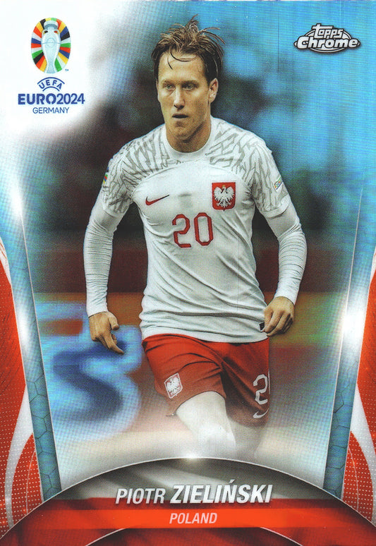 2024 Topps Chrome EURO Refractor Piotr Zieliński #81 Pologne