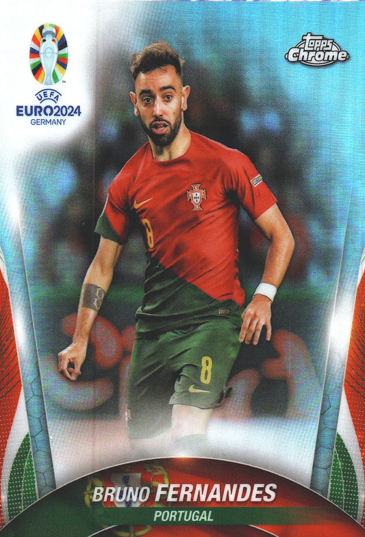 2024 Topps Chrome EURO Refractor Bruno Fernandes #56 Portugal