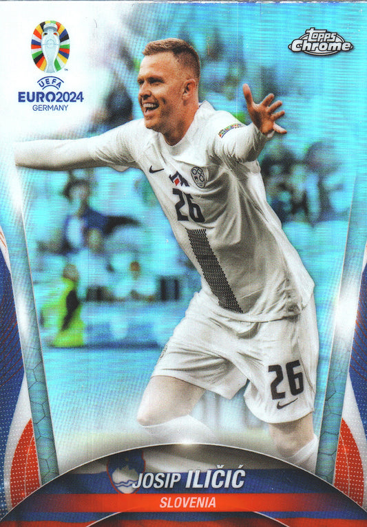 2024 Topps Chrome EURO Refractor Josip Iličić #97 Slovénie