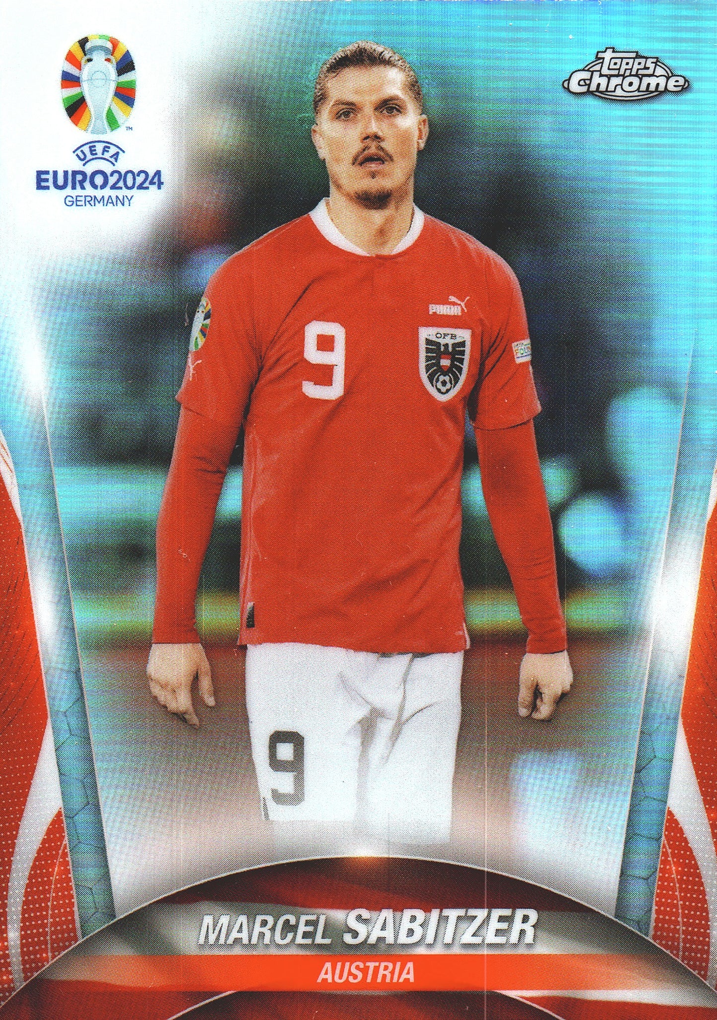 2024 Topps Chrome EURO Refractor Marcel Sabitzer #100 Autriche