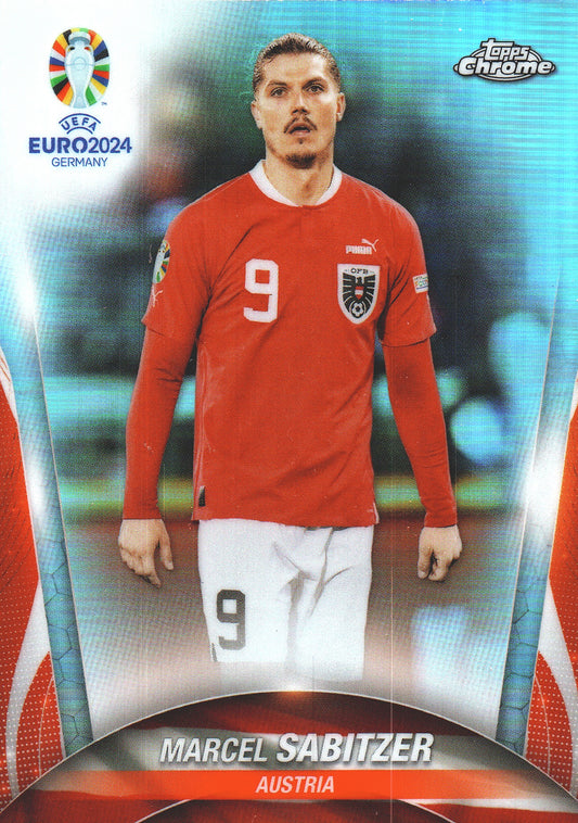2024 Topps Chrome EURO Refractor Marcel Sabitzer #100 Autriche
