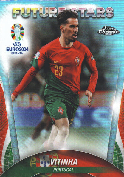 2024 Topps Chrome EURO Refractor Vitinha FS #101 Portugal