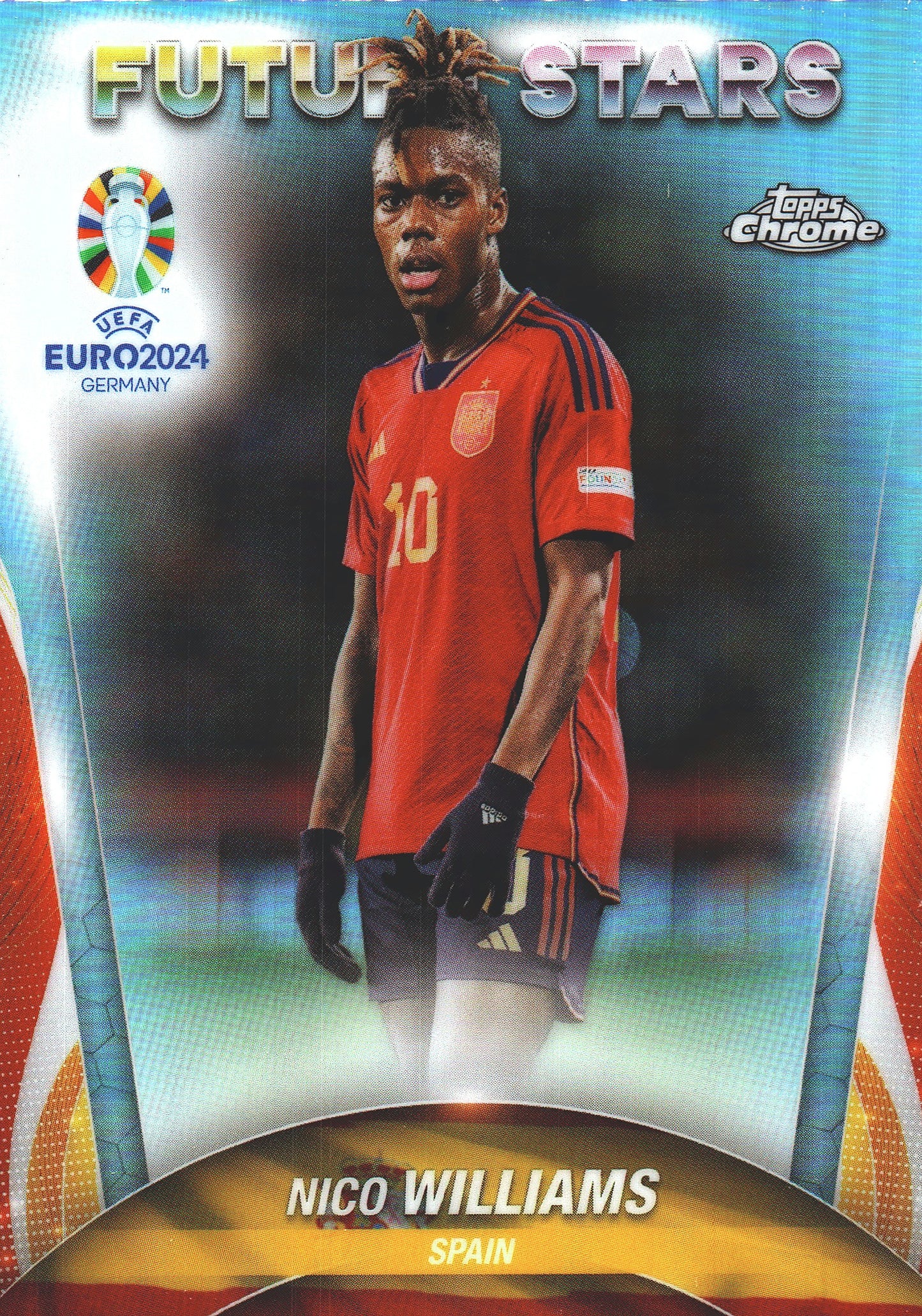 2024 Topps Chrome EURO Refractor Nico Williams FS #105 Espagne