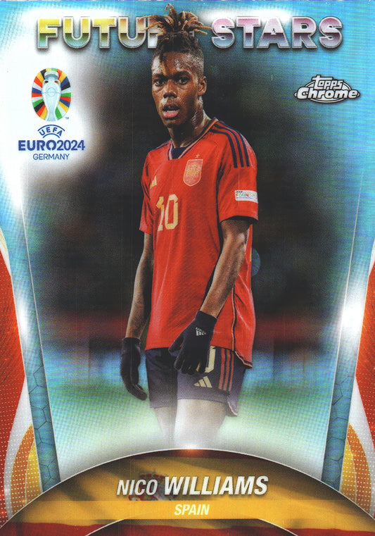 2024 Topps Chrome EURO Refractor Nico Williams FS #105 Espagne