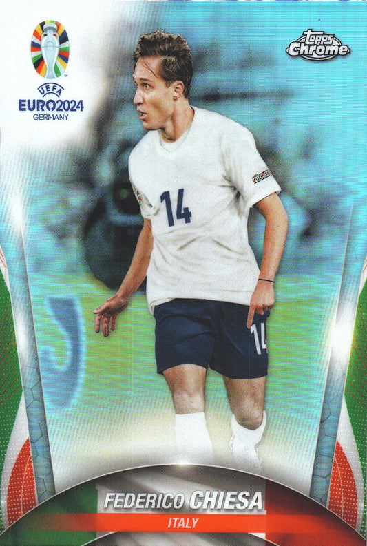2024 Topps Chrome EURO Refractor Federico Chiesa #122 Italie