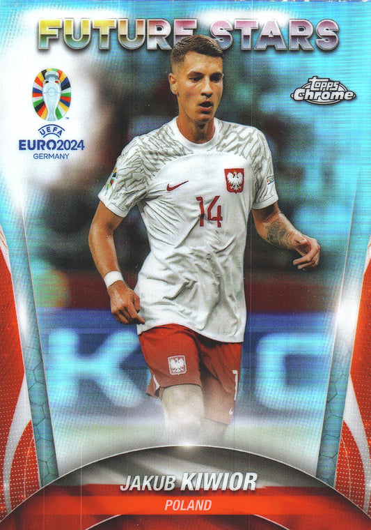 2024 Topps Chrome EURO Refractor Jakub Kiwior FS #126 Pologne