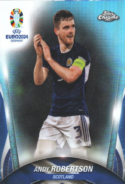 2024 Topps Chrome EURO Refractor Andy Robertson #138 Écosse