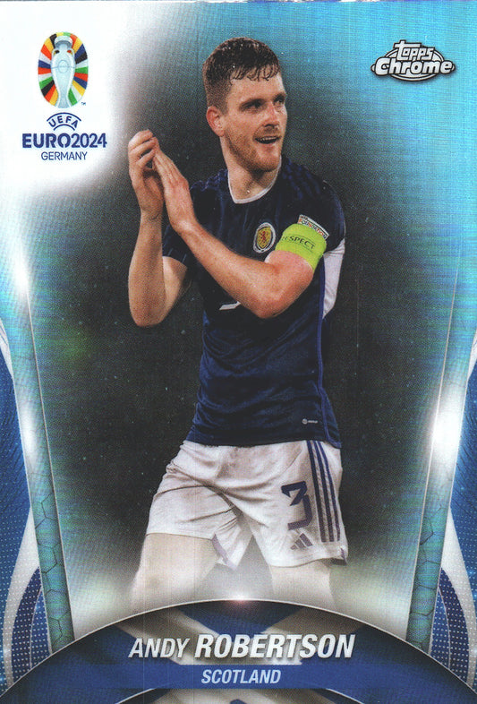 2024 Topps Chrome EURO Refractor Andy Robertson #138 Écosse