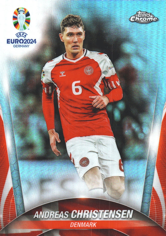 2024 Topps Chrome EURO Refractor Andreas Christensen #141 Danemark