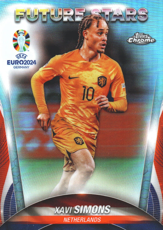 2024 Topps Chrome EURO Refractor Xavi Simons FS #142 Pays-Bas