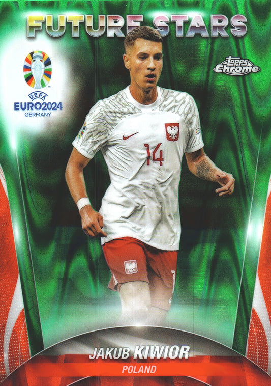 2024 Topps Chrome EURO Green Wave Jakub Kiwior FS #126 Pologne
