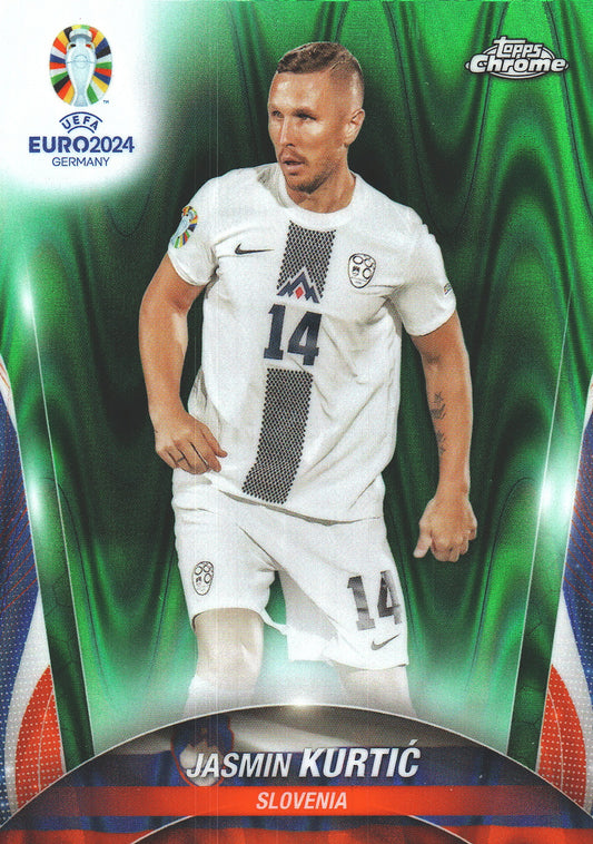 2024 Topps Chrome EURO Green Wave Jasmin Kurtić #137 Slovénie