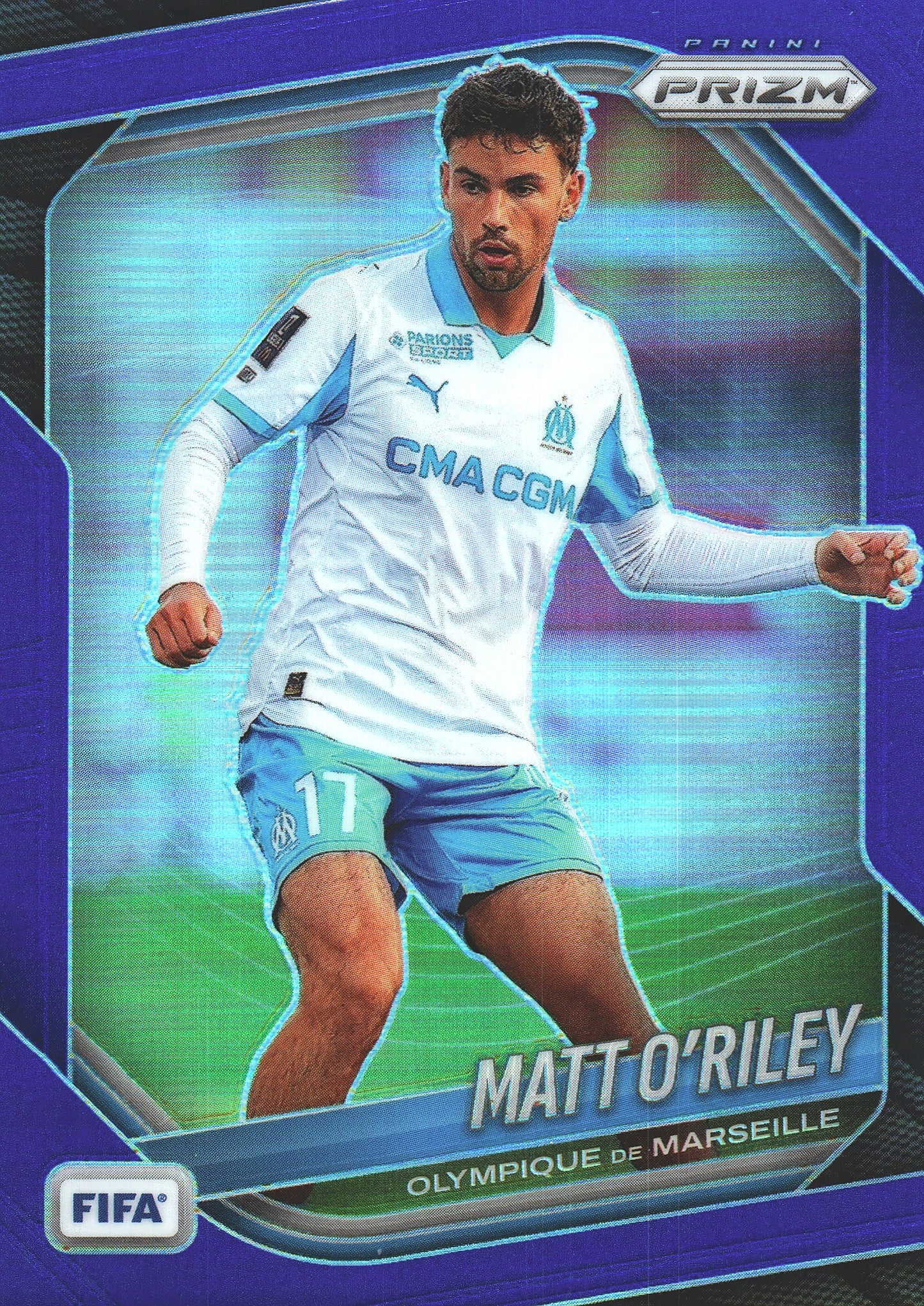 2025 Panini Prizm FIFA Blue /199 Matt O’Riley #115 Marseille