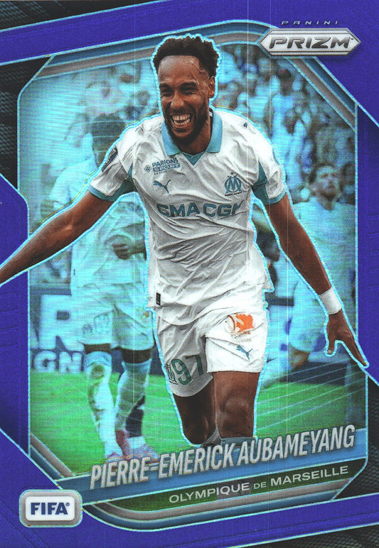 2025 Panini Prizm FIFA Blue /199 Pierre-Emerick Aubameyang #143 Marseille