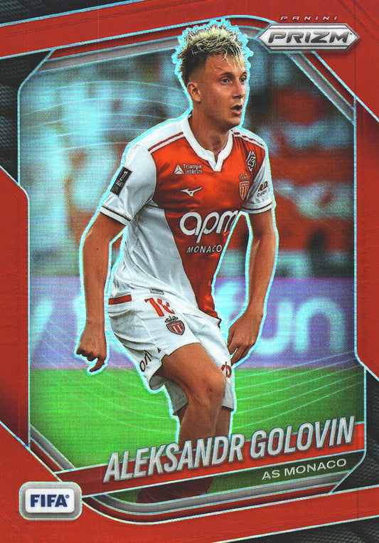 2025 Panini Prizm FIFA Red /149 Aleksandr Golovin #108 AS Monaco