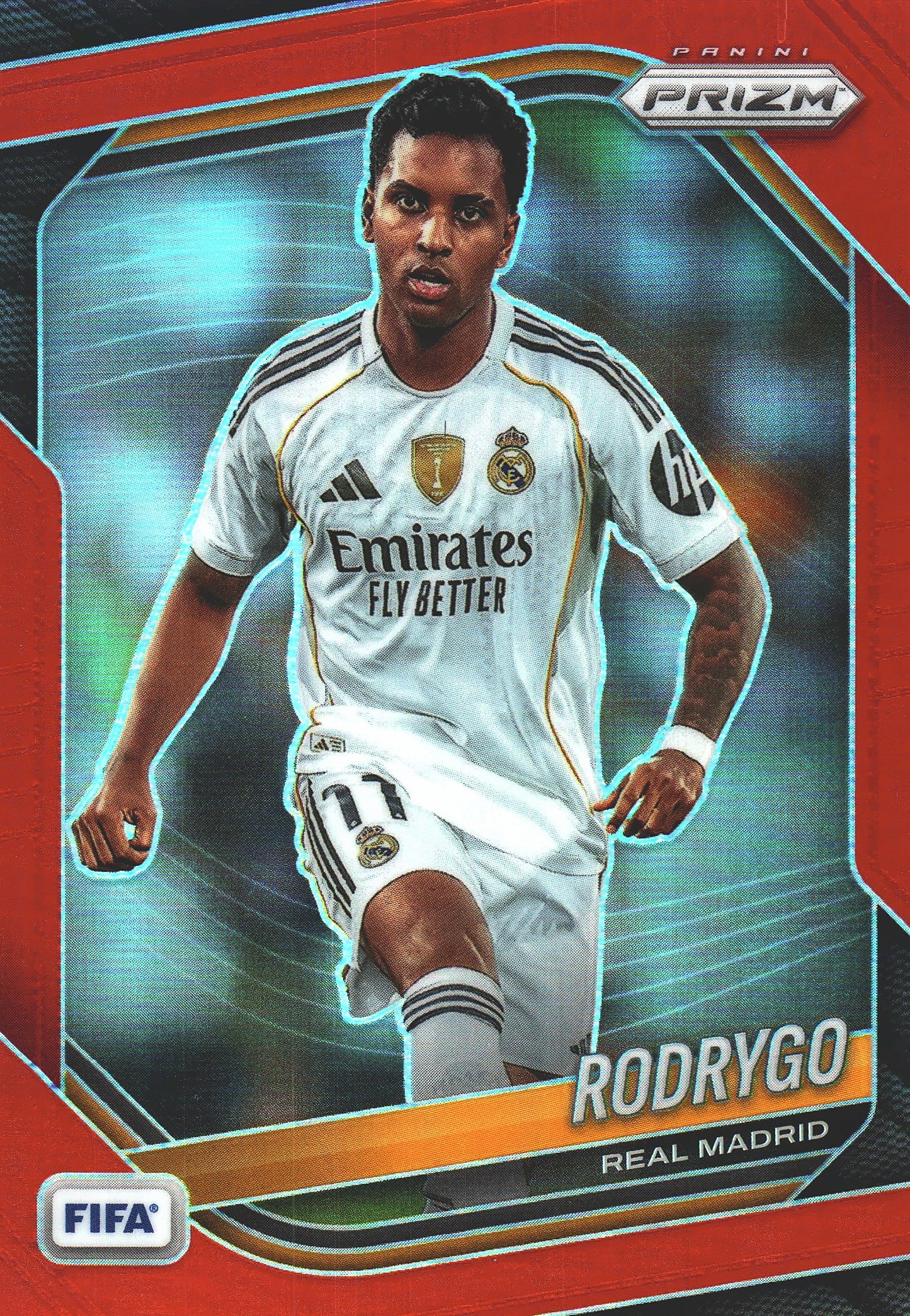 2025 Panini Prizm FIFA Red /149 Rodrygo #192 Real Madrid