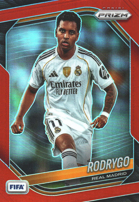 2025 Panini Prizm FIFA Red /149 Rodrygo #192 Real Madrid