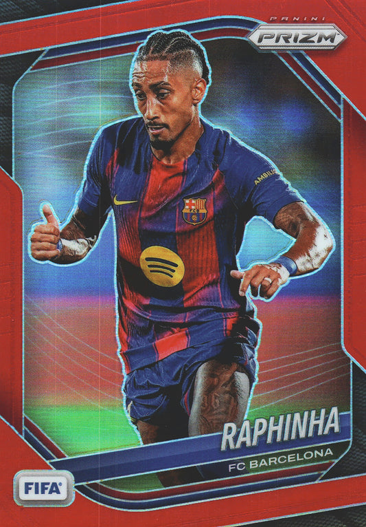 2025 Panini Prizm FIFA Red /149 Raphinha #243 FC Barcelona