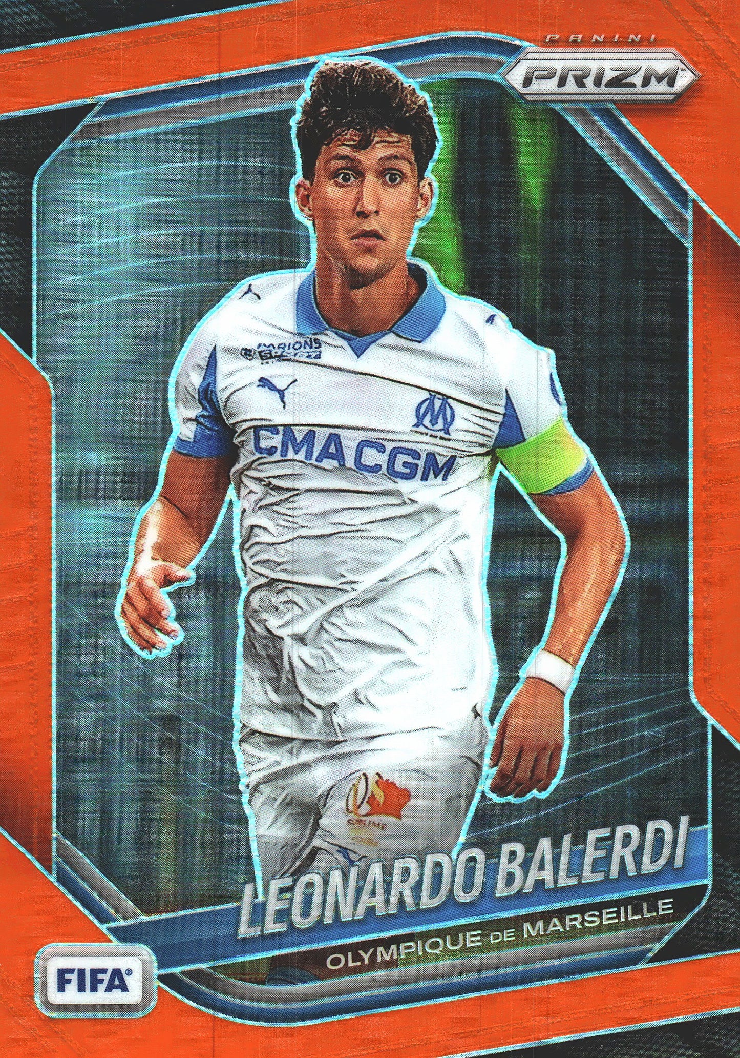 2025 Panini Prizm FIFA Orange /125 Leonardo Balerdi #141 Marseille