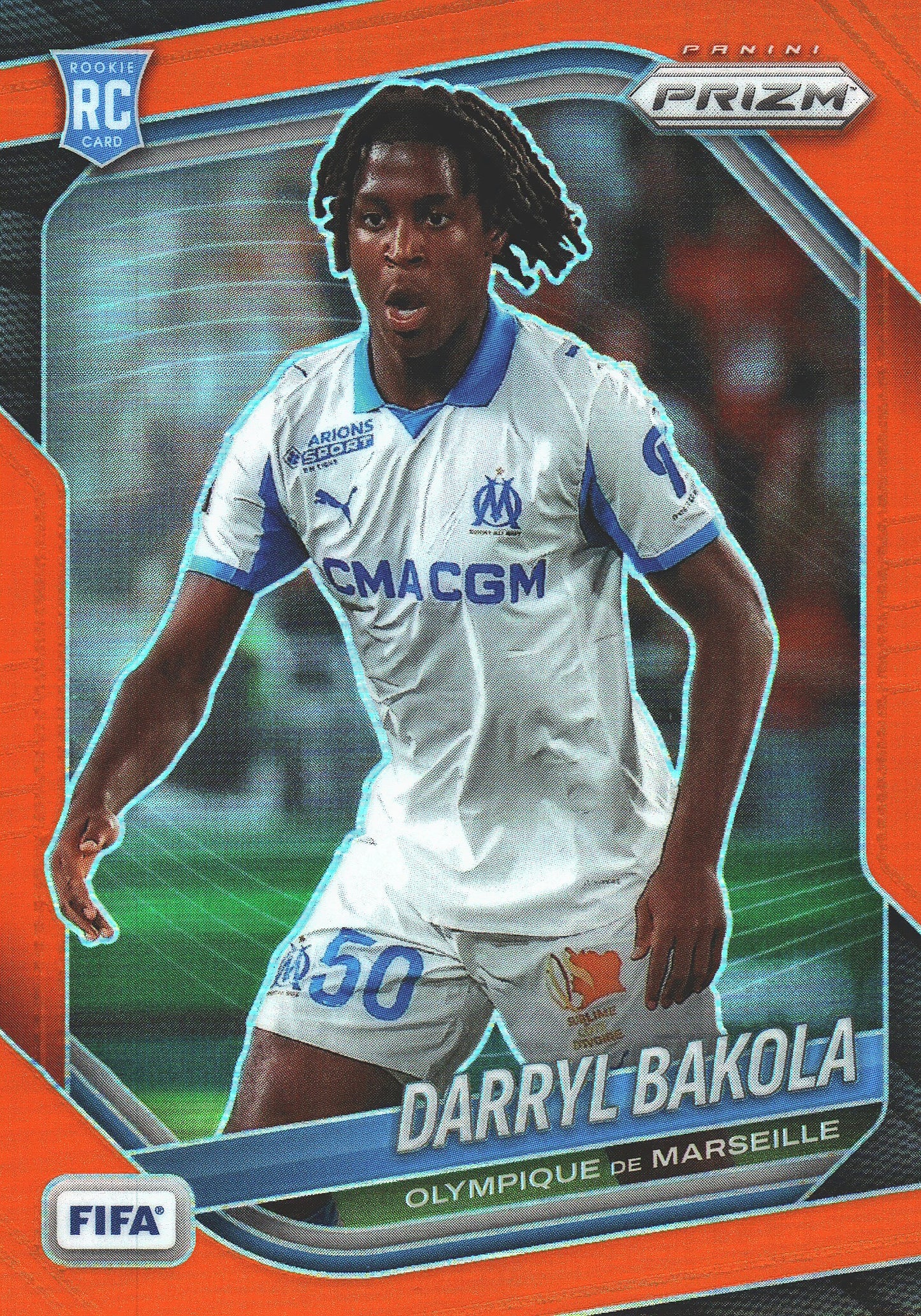 2025 Panini Prizm FIFA Orange /125 Darryl Bakola #148 Marseille