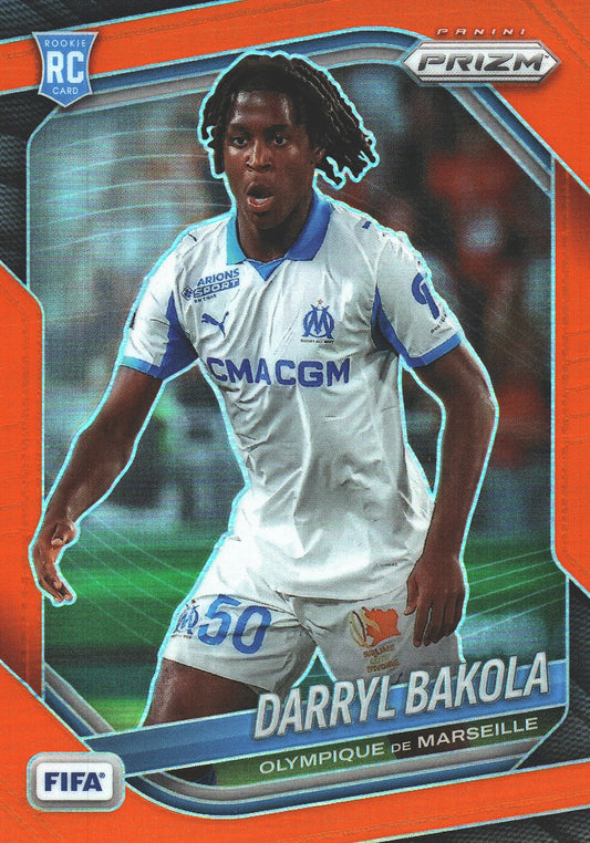 2025 Panini Prizm FIFA Orange /125 Darryl Bakola #148 Marseille