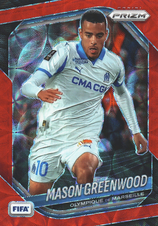 2025 Panini Prizm FIFA Red /88 Mason Greenwood #139 Marseille