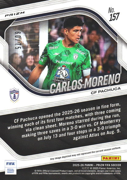 2025 Panini Prizm FIFA Pink /75 Carlos Moreno #157 CF Pachuca