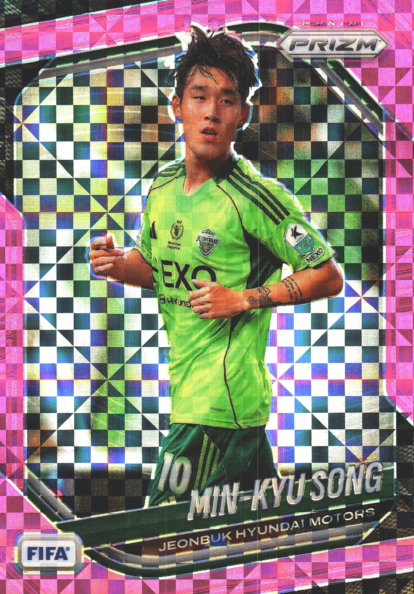2025 Panini Prizm FIFA Pink /75 Min-kyu Song #198 Jeonbuk Hyundai Motors FC