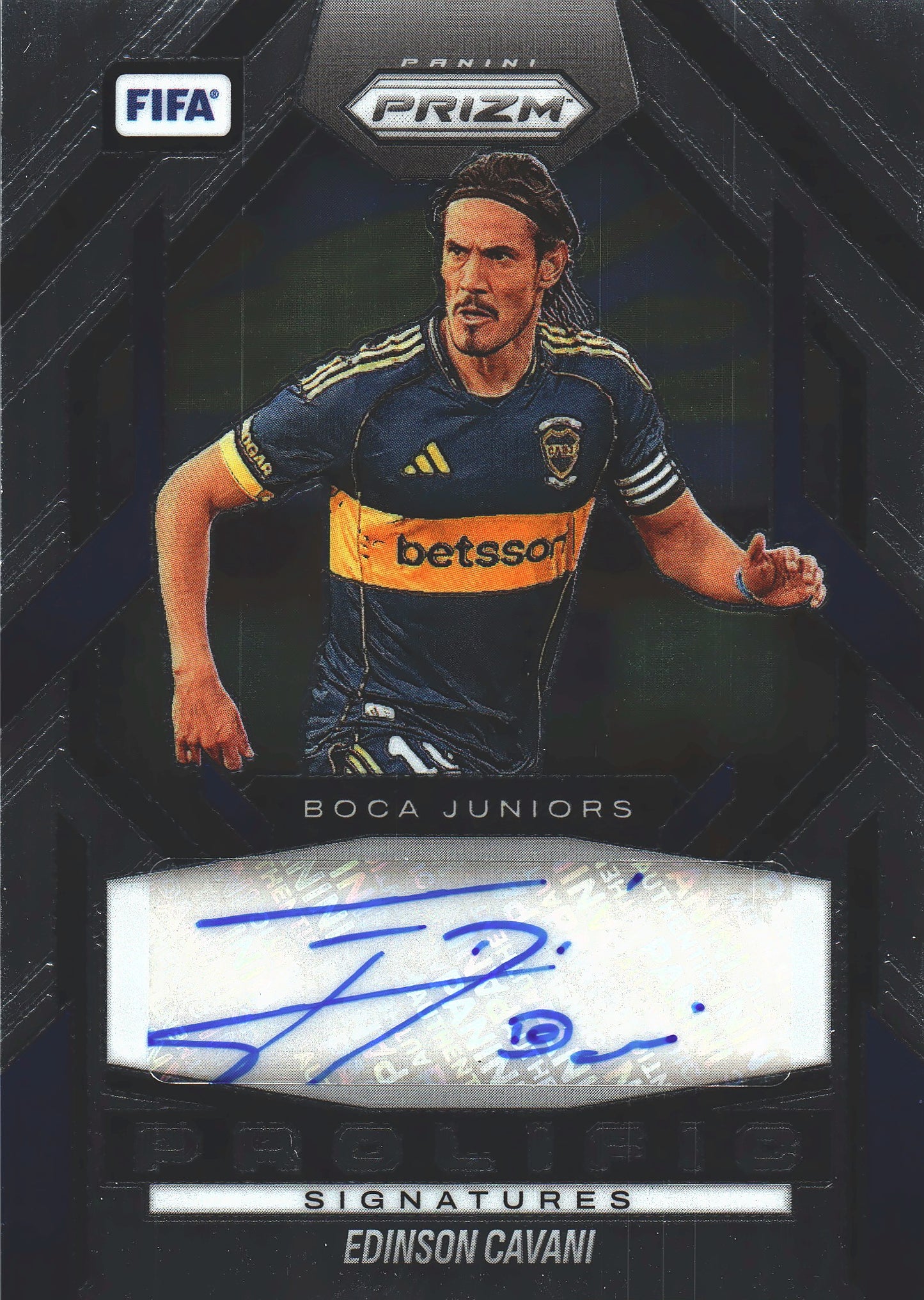 2025 Panini Prizm FIFA Signatures Edinson Cavani #PS-ECA Boca Juniors