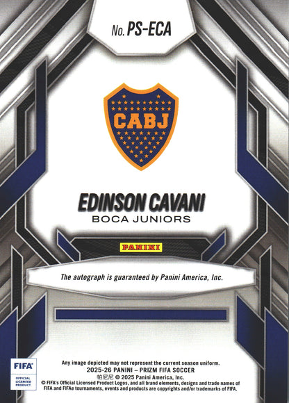 2025 Panini Prizm FIFA Signatures Edinson Cavani #PS-ECA Boca Juniors