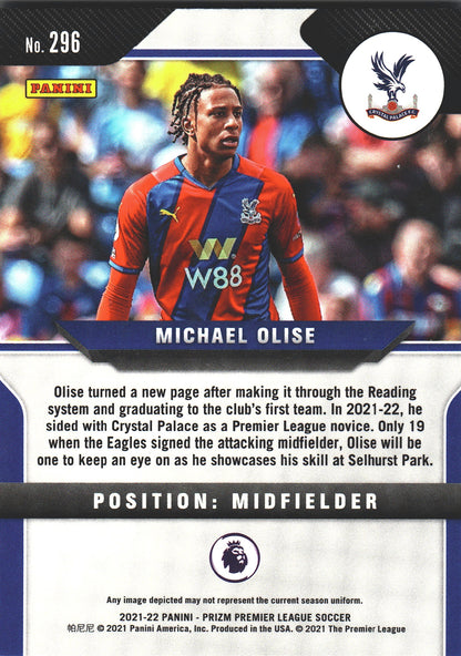 2021 Panini Prizm Premier League RC Michael Olise #296 Crystal Palace