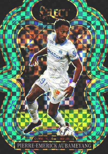 2025 Panini Select Ligue 1 Teal Pierre-Emerick Aubameyang #110 Marseille