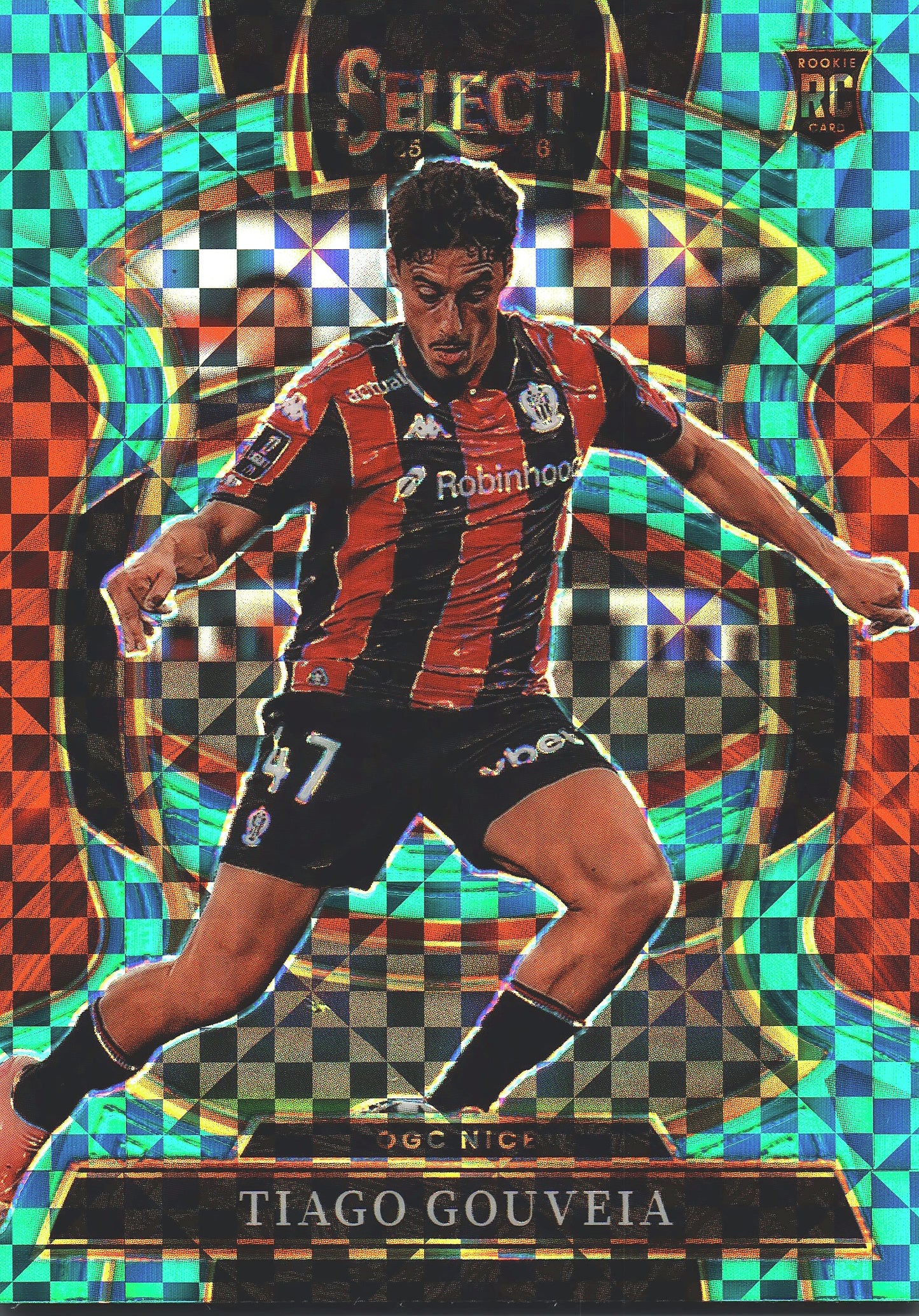 2025 Panini Select Ligue 1 Teal Tiago Gouveia #28 OGC Nice
