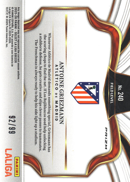 2024 Panini Select FIFA Antoine Griezmann /99 #240 Atlético Madrid