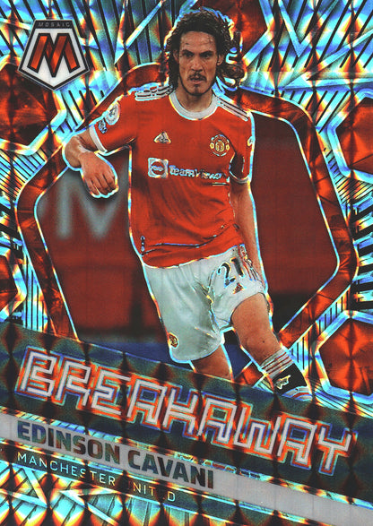 2021 Panini Mosaic Premier League Silver Breakaway Edinson Cavani #28 Manchester United