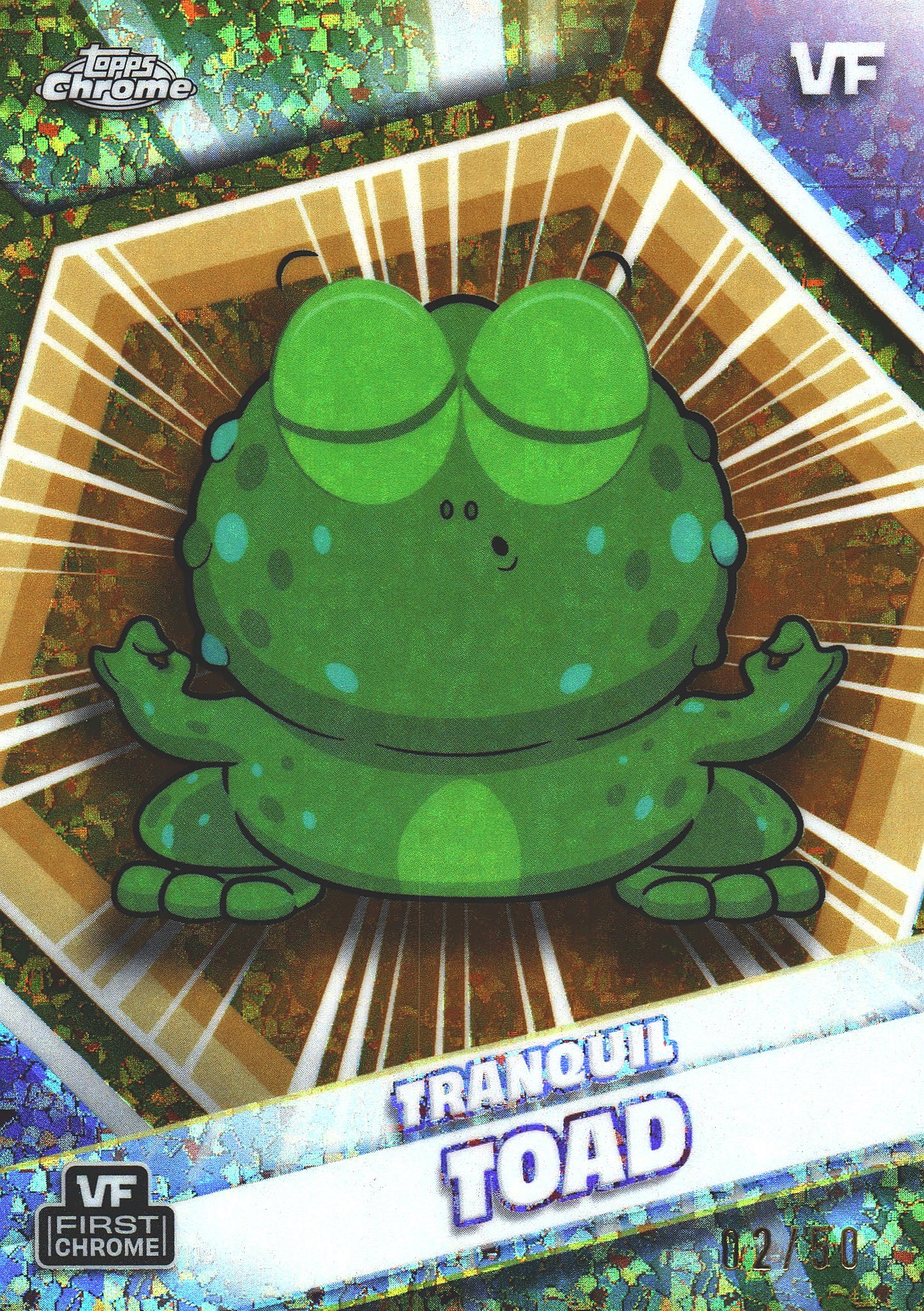 2026 Topps Chrome VeeFriends Tranquil Toad #179 Gold Mini-Diamond /50