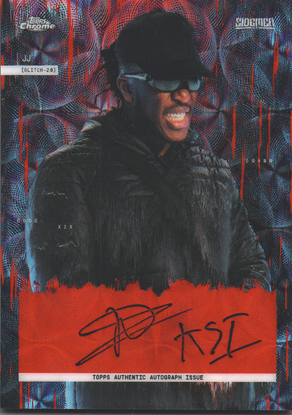 2023 Topps Chrome Sidemen autograph Red Kaleidoscope Glitch 2.0 /5 KSI #AC-4