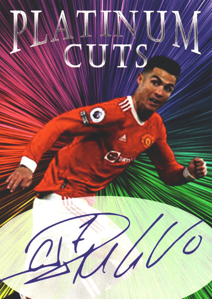 2022 Platinum Cuts Cristiano Ronaldo auto (FACSIMILE) /1000 # Manchester United
