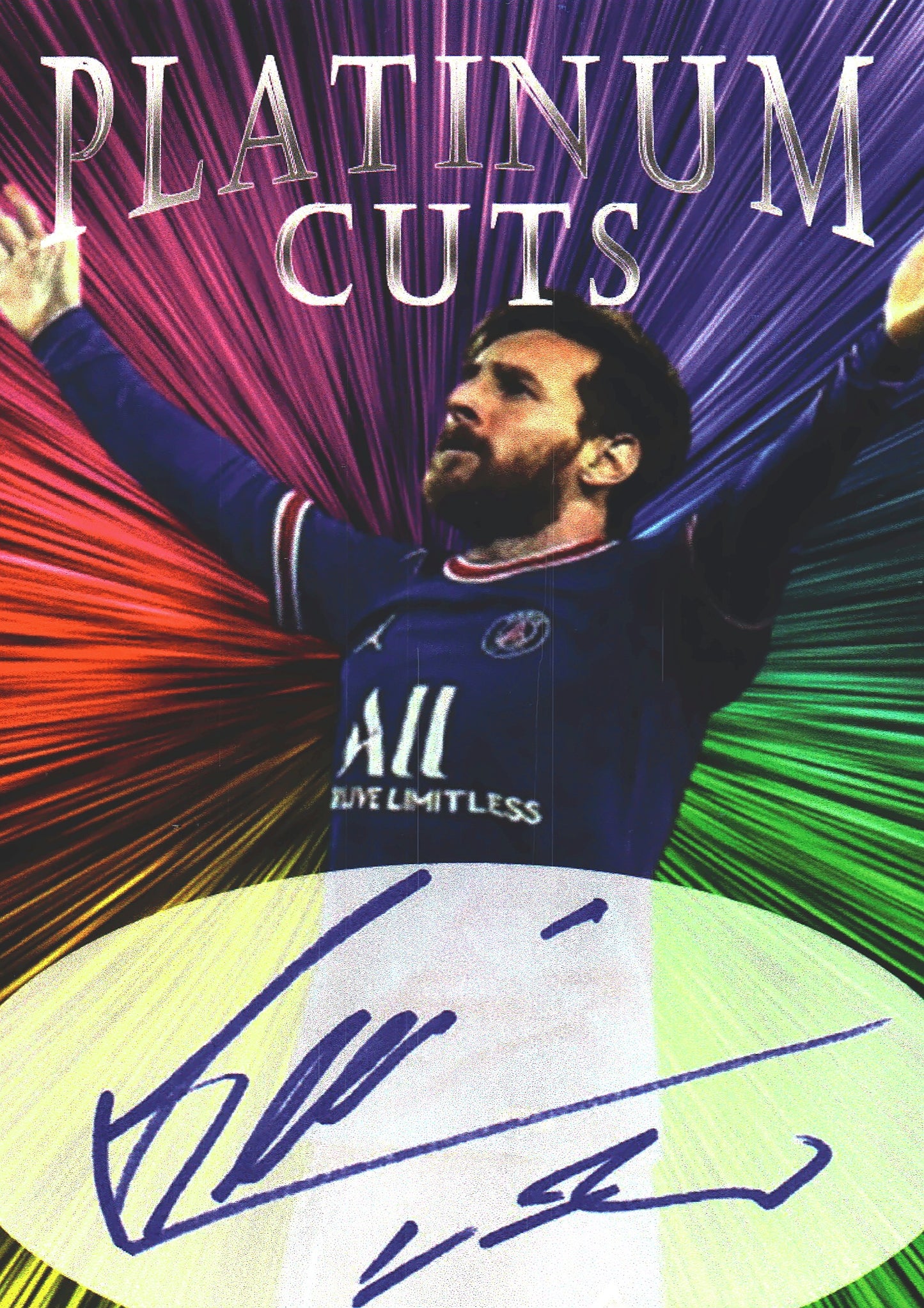 2022 Platinum Cuts Lionel Messi (FACSIMILE) /1000 Paris Saint-Germain