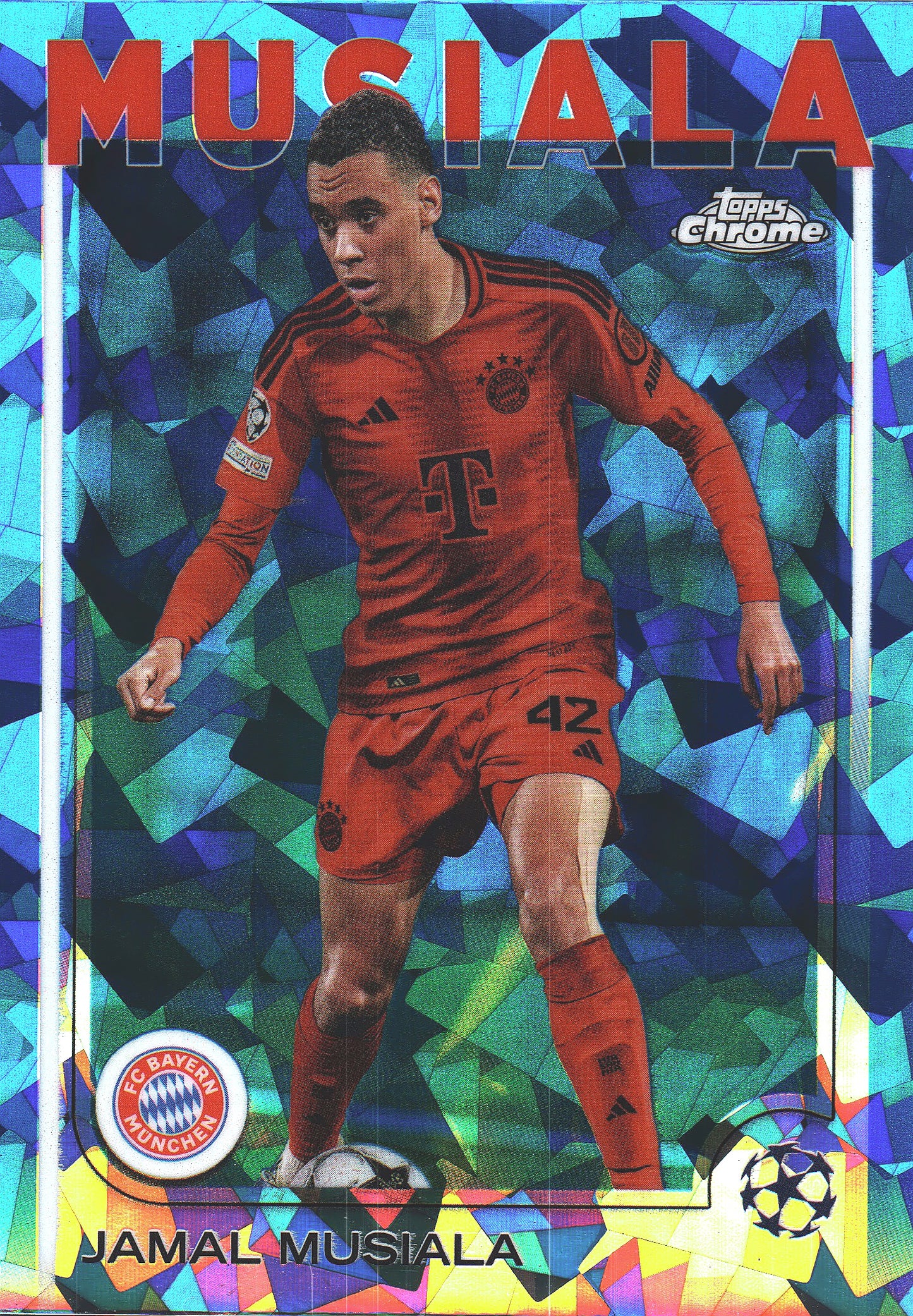 2024 Topps Chrome Sapphire UCC Jamal Musiala #42 Bayern Munich