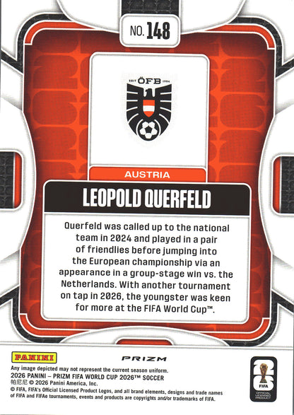 2026 Panini Prizm World Cup Silver Leopold Querfeld #148 Autriche
