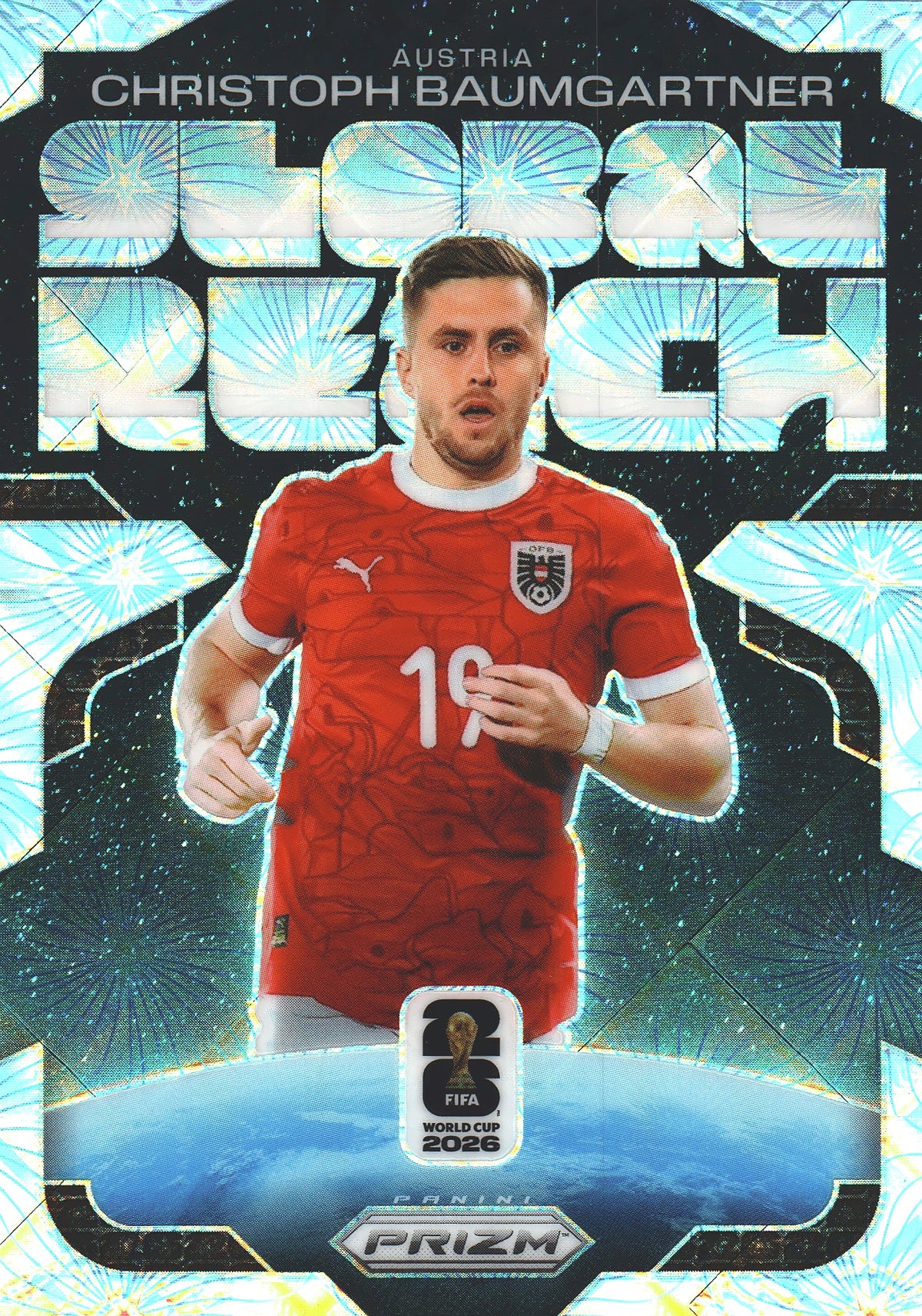 2026 Panini Prizm World Cup Global Reach Celestial Lattice Christoph Baumgartner #5 Autriche
