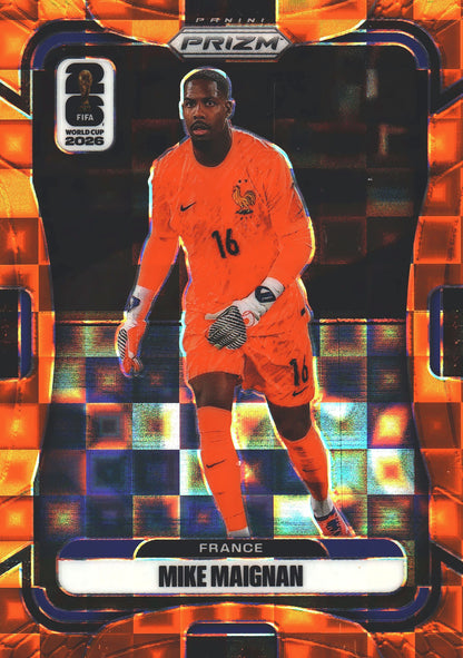 2026 Panini Prizm World Cup Orange Pandora /215 Mike Maignan #34 France