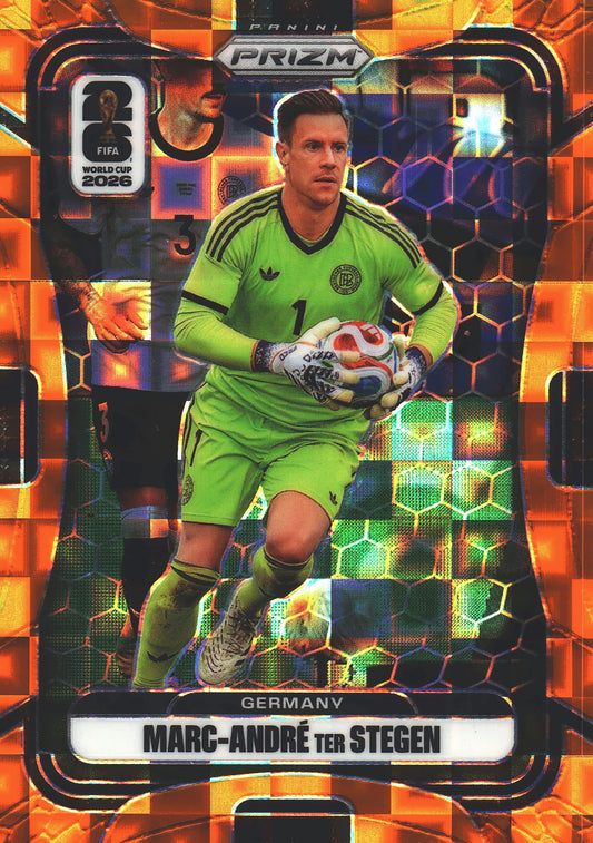 2026 Panini Prizm World Cup Orange Pandora /215 Marc-André ter Stegen #48 Allemagne