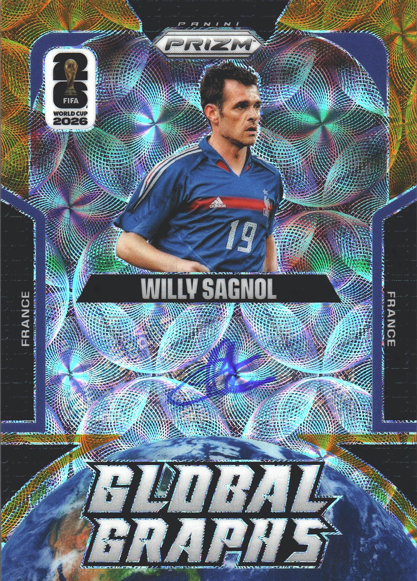 2026 Panini Prizm World Cup Global Graphs Auto /10 Willy Sagnol France