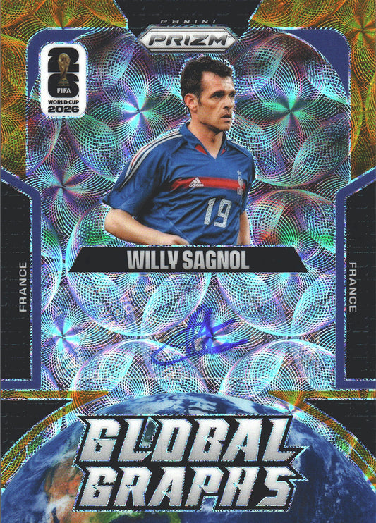 2026 Panini Prizm World Cup Global Graphs Auto /10 Willy Sagnol France